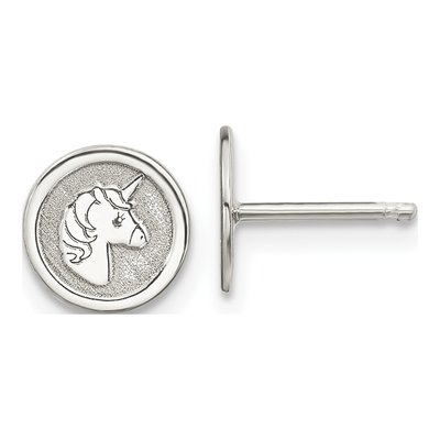 Sterling Silver Unicorn Necklace & Earrings Set – view 3