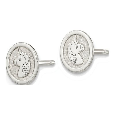 Sterling Silver Unicorn Necklace & Earrings Set – view 4