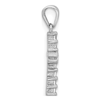 Sterling Silver CZ Cross Earrings & Pendant Set – view 3