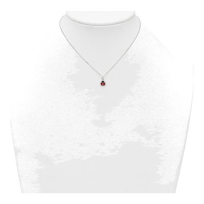 Sterling Silver Ladybug Necklace & Earrings Set – view 5