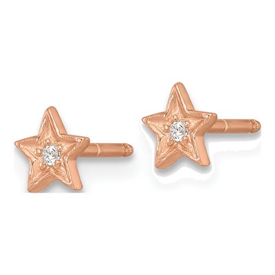 Girls' Sterling Silver Star CZ Necklace & Earring Set – view 3