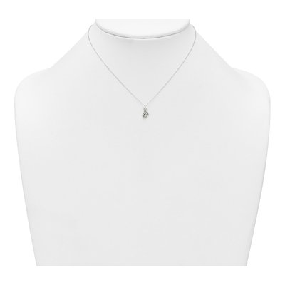 Girls' Sterling Silver CZ Angel Necklace & Earring Set – view 4