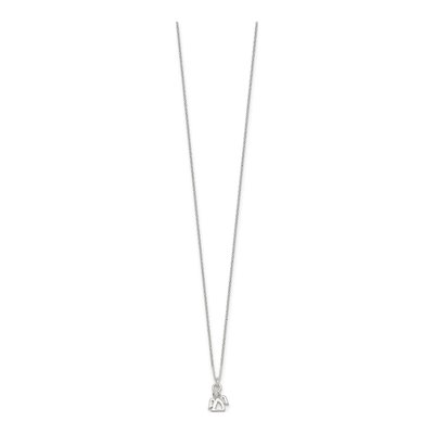 Girls' Sterling Silver CZ Angel Necklace & Earring Set – view 6