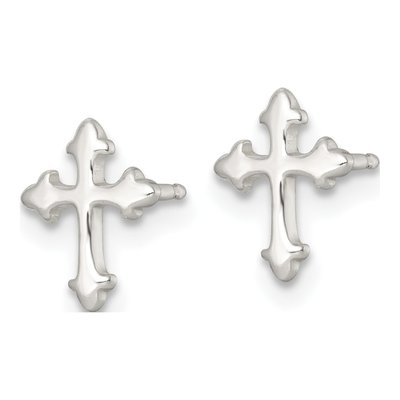 Girls' Sterling Silver Cross Necklace & Earring Set – view 4