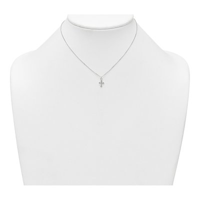 Girls' Sterling Silver Cross Necklace & Earring Set – view 5