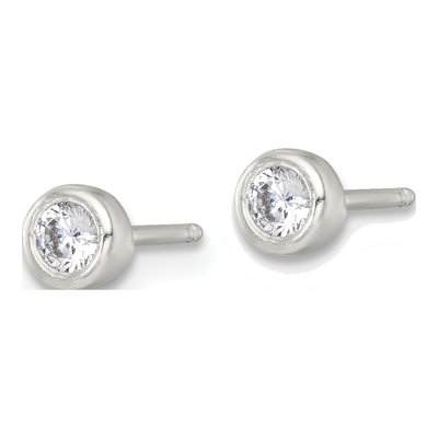 Girls' Sterling Silver CZ Necklace & Earring Set – view 3