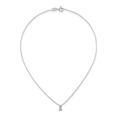 Girls' Sterling Silver CZ Necklace & Earring Set – view 5