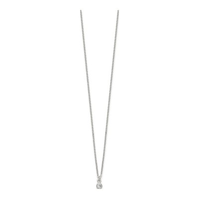 Girls' Sterling Silver CZ Necklace & Earring Set – view 6