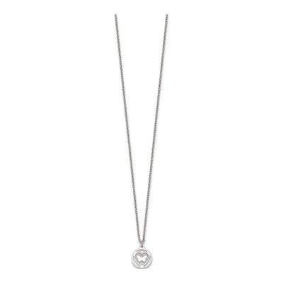 Kids' Sterling Silver Butterfly Heart Necklace & Earring Set – view 7