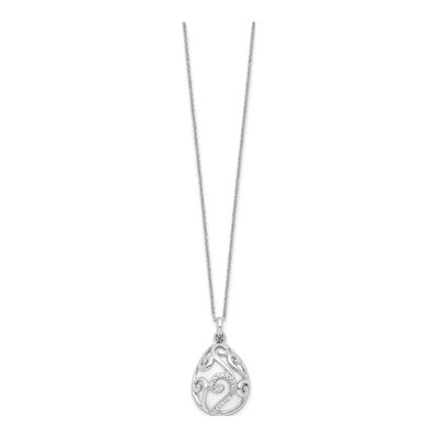 Sterling Silver Agate & CZ Dew of Heaven Necklace – view 2