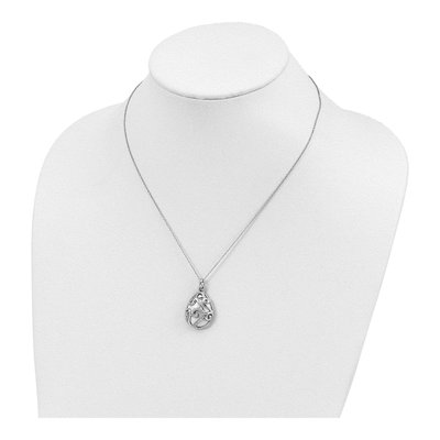 Sterling Silver Agate & CZ Dew of Heaven Necklace – view 5