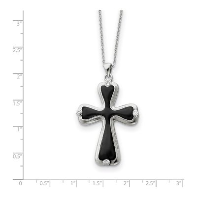 Sterling Silver CZ 'my Refuge' Pendant Necklace – view 2