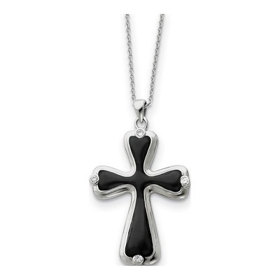 Sterling Silver CZ 'my Refuge' Pendant Necklace