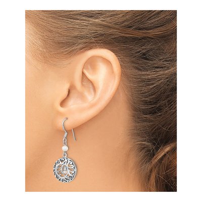 Sterling Silver Freshwater Cultured Pearl Dangle Earrings – view 3