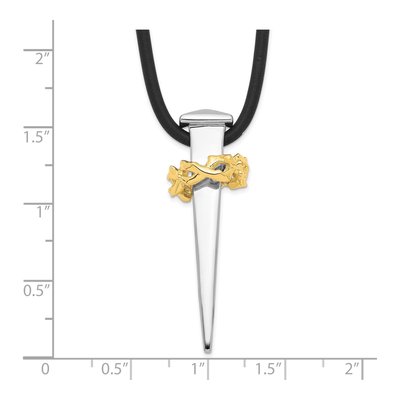 Gold-Plated Sterling Silver 'no Greater Love' Nail Necklace – view 3