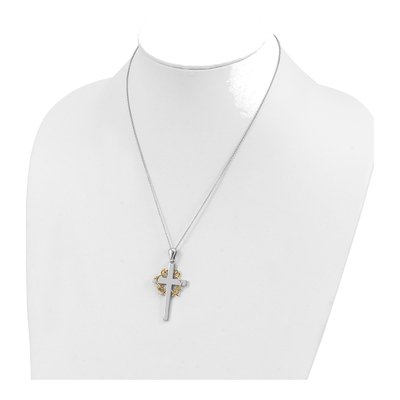 Gold-Plated Sterling Silver Cross Pendant Necklace – view 5