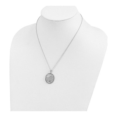 Sterling Silver CZ Tree of Life Pendant Necklace – view 5