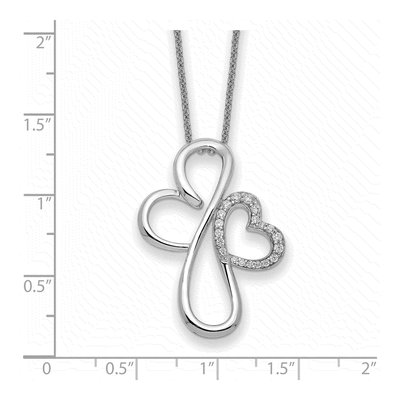 Sterling Silver CZ Everlasting Love Pendant Necklace – view 3