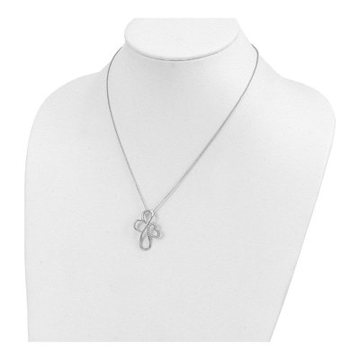 Sterling Silver CZ Everlasting Love Pendant Necklace – view 5