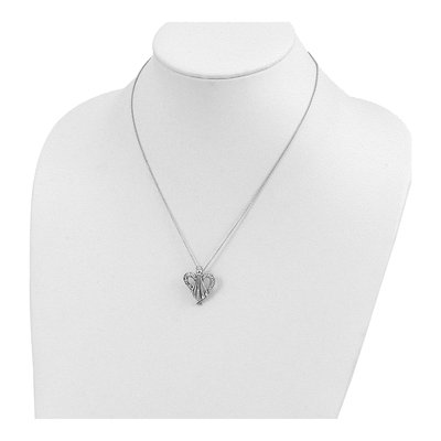 Sterling Silver CZ Angel of Friendship Pendant Necklace – view 5