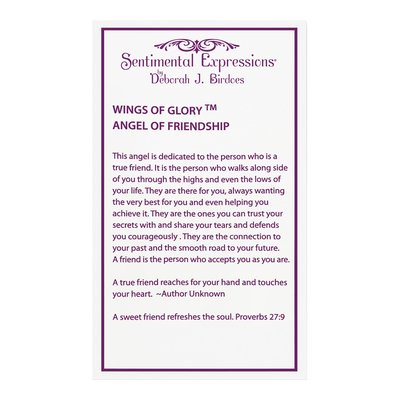 Sterling Silver CZ Angel of Friendship Pendant Necklace – view 6