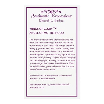 Gold-Plated Sterling Silver CZ Angel of Motherhood Pendant Necklace – view 6