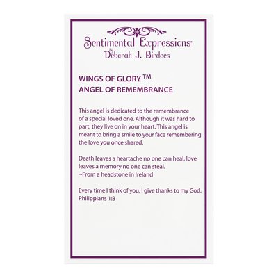 Gold-Plated Sterling Silver CZ Angel of Remembrance Pendant Necklace – view 6