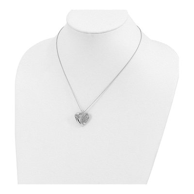 Sterling Silver CZ Angel of Love Pendant Necklace – view 5