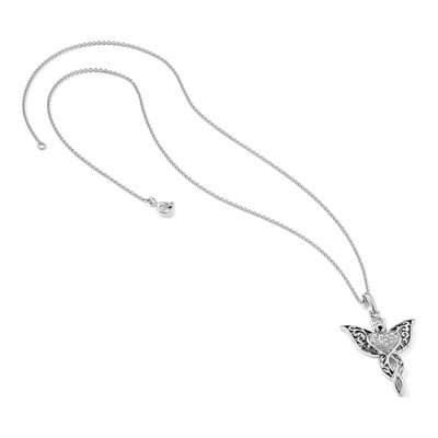 Sterling Silver CZ Angel Pendant Necklace – view 8