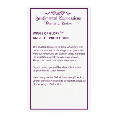 Sterling Silver CZ Angel of Protection Pendant Necklace – view 4