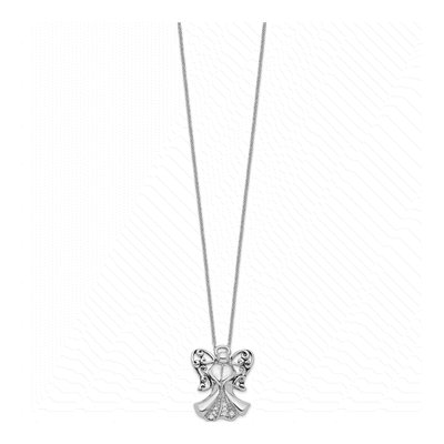 Sterling Silver CZ Angel of Strength Pendant Necklace – view 2