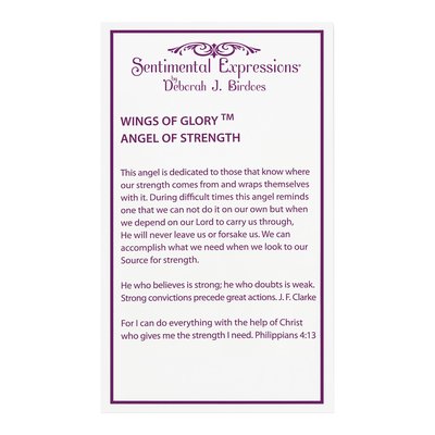 Sterling Silver CZ Angel of Strength Pendant Necklace – view 4