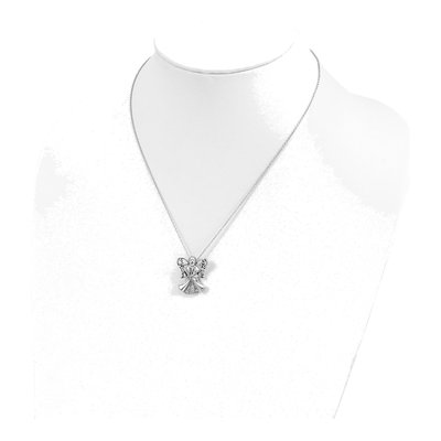 Sterling Silver CZ Angel of Strength Pendant Necklace – view 6
