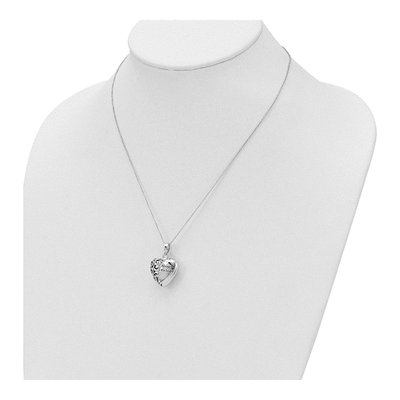 Sterling Silver Antiqued Heart Ash Holder Pendant Necklace – view 4