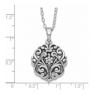 Sterling Silver Ash Holder Remembrance Pendant Necklace – view 4