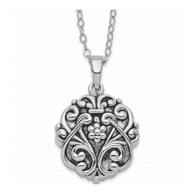 Sterling Silver Ash Holder Remembrance Pendant Necklace