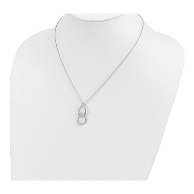 Sterling Silver CZ Tears to Share Necklace – view 5