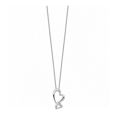 Sterling Silver CZ Heart Necklace – view 2