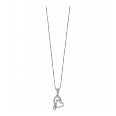 Sterling Silver CZ Sister Bridesmaid Pendant Necklace – view 2