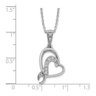 Sterling Silver CZ Sister Bridesmaid Pendant Necklace – view 3
