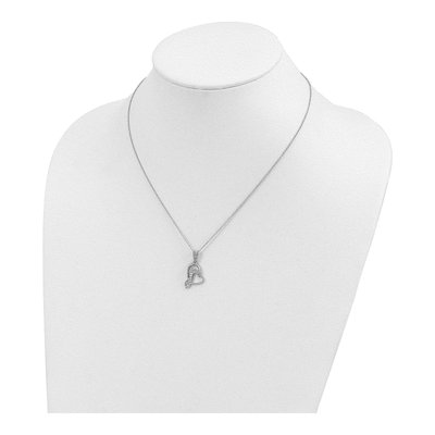 Sterling Silver CZ Sister Bridesmaid Pendant Necklace – view 5