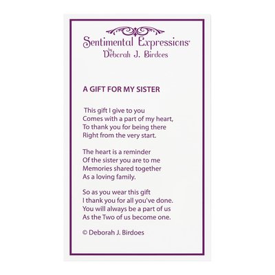 Sterling Silver CZ Sister Bridesmaid Pendant Necklace – view 6