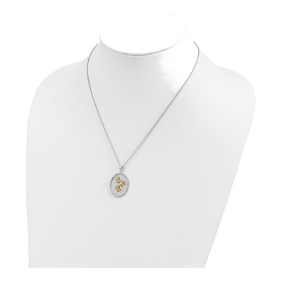 Gold-Plated Sterling Silver Hand Prints Pendant Necklace – view 5