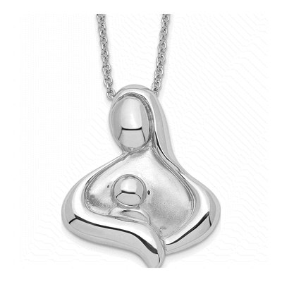 Sterling Silver Maternal Bond Pendant Necklace