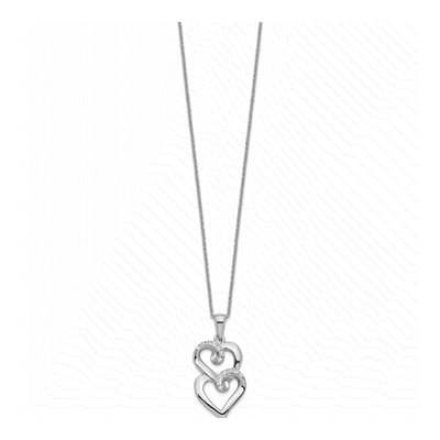 Sterling Silver CZ 'to My Sister' Heart Necklace – view 2