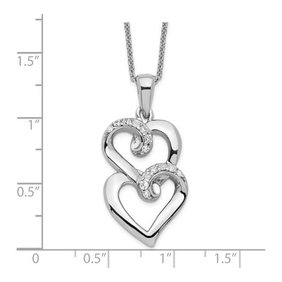 Sterling Silver CZ 'to My Sister' Heart Necklace – view 3