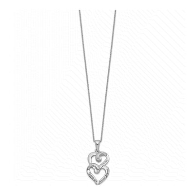 Sterling Silver CZ 'to My Sister' Heart Necklace – view 4