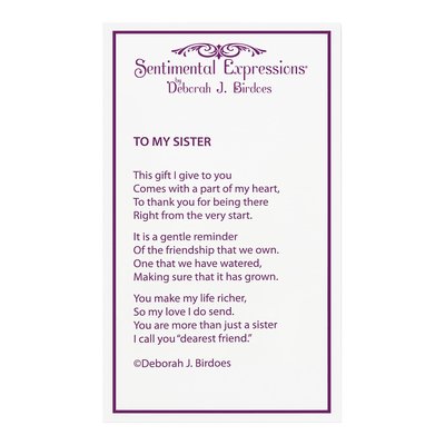 Sterling Silver CZ 'to My Sister' Heart Necklace – view 7