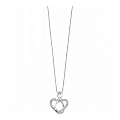 Sterling Silver CZ Lifetime Friend Pendant Necklace – view 2