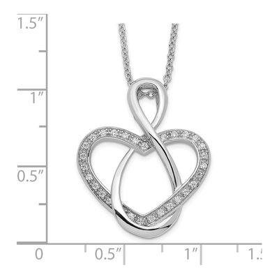Sterling Silver CZ Lifetime Friend Pendant Necklace – view 3